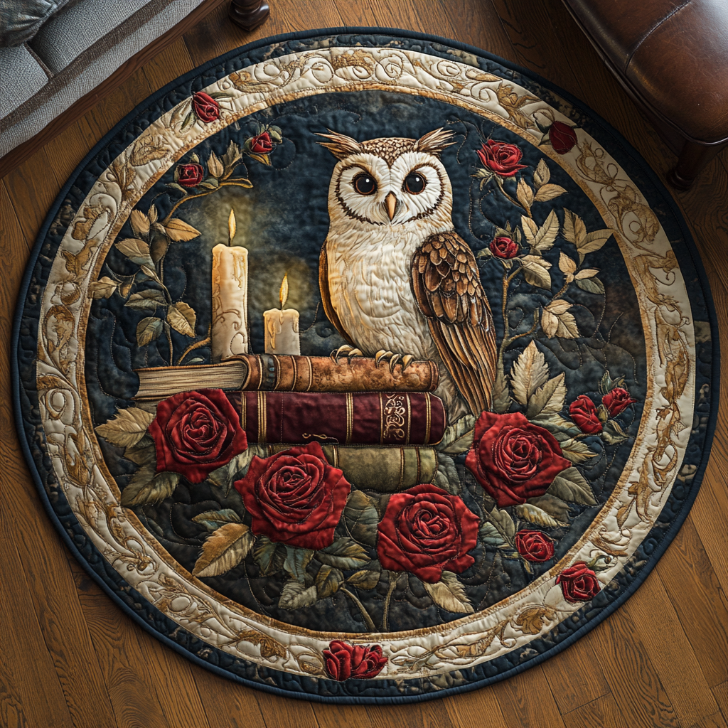 Owlsome Vibes Quilted Round Mat NCU0DV3320