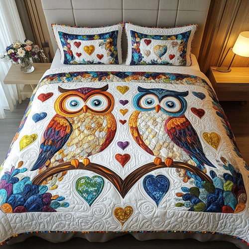 Owlways Yours 3-Piece Quilted Bedding Set NCU0PT2876