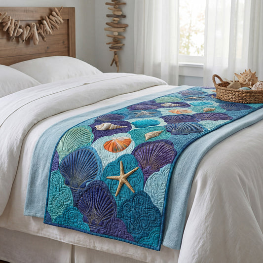 Pacific Tidepool Heritage Quilted Bed Runner NCU0PT11584