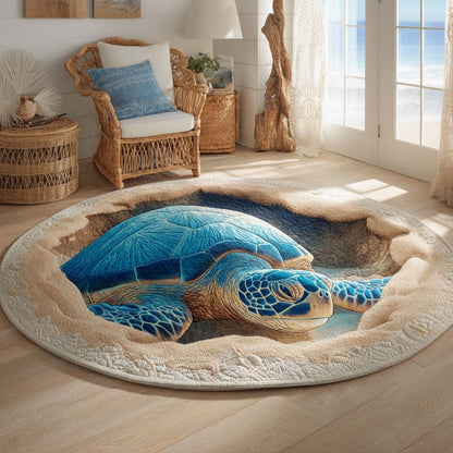 Pacific Turtle Quilted Round Mat NCU0HH1893