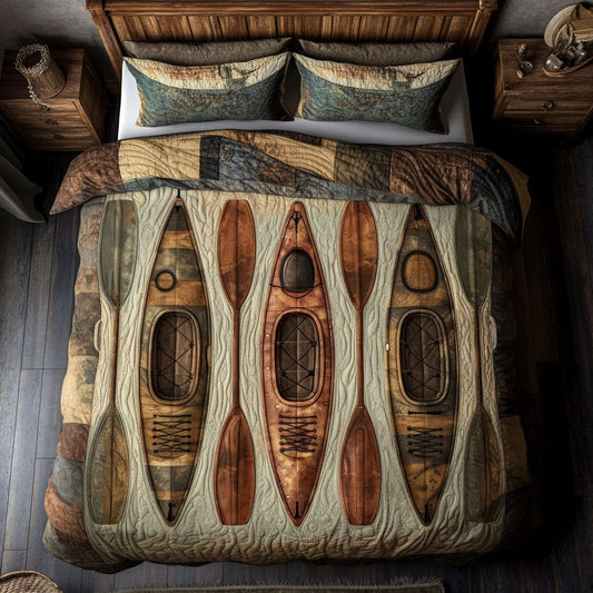 Paddle Legacy 3-Piece Quilted Bedding Set NCU0PT7090