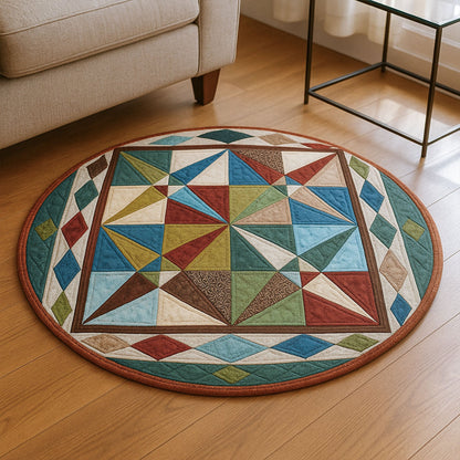 Paddle Pathways Quilted Round Mat NCU0PT7120
