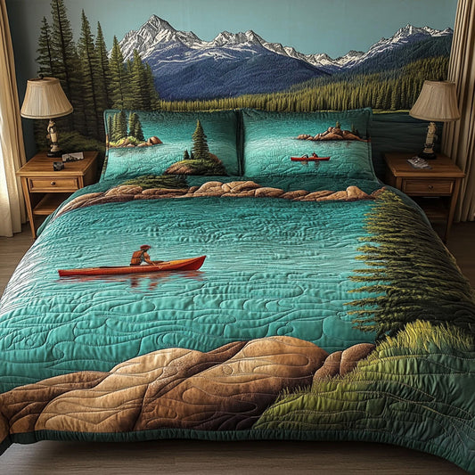 Paddle Through Paradise 3-Piece Quilted Bedding Set NCU0PT6494