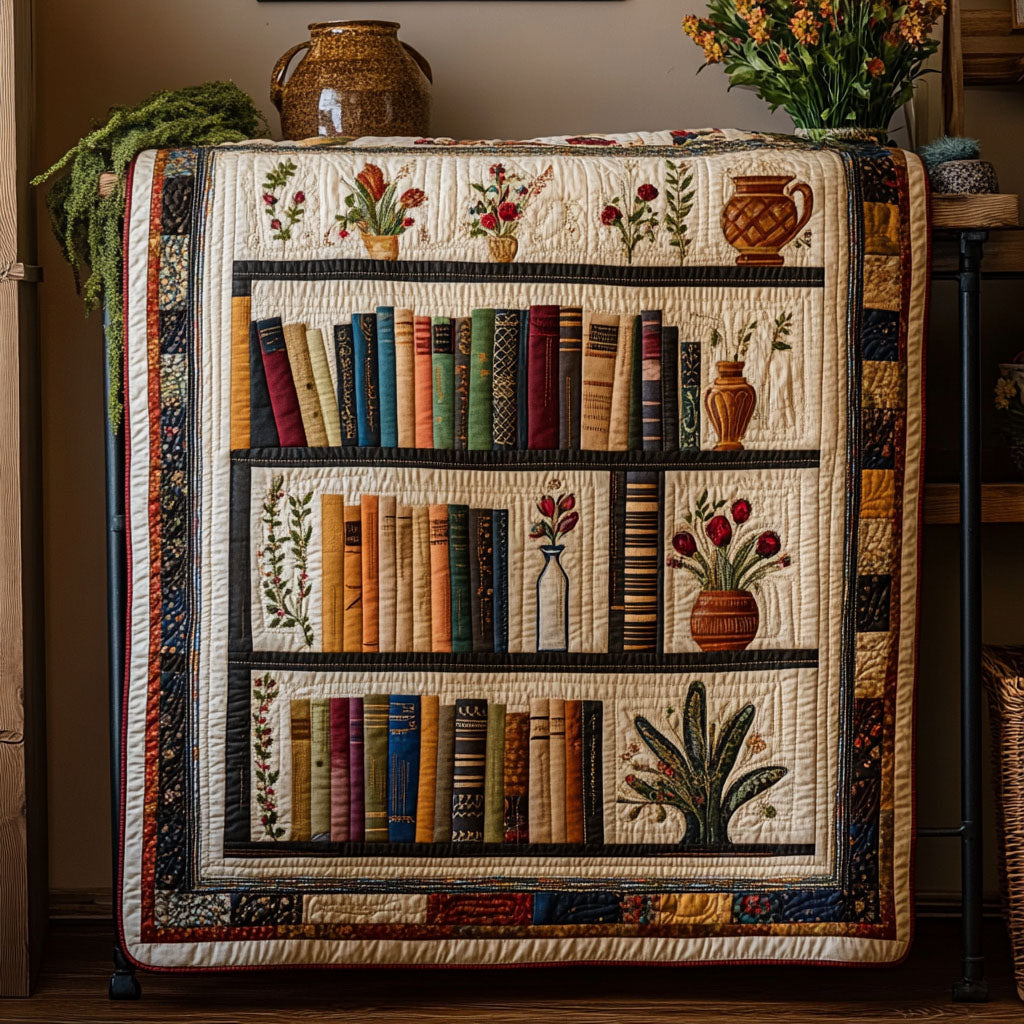 Pages in Bloom Quilted Blanket NCU0PT5958