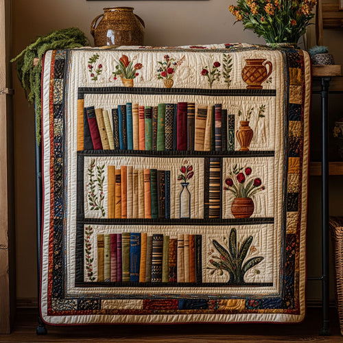Pages in Bloom Quilted Blanket NCU0PT5958