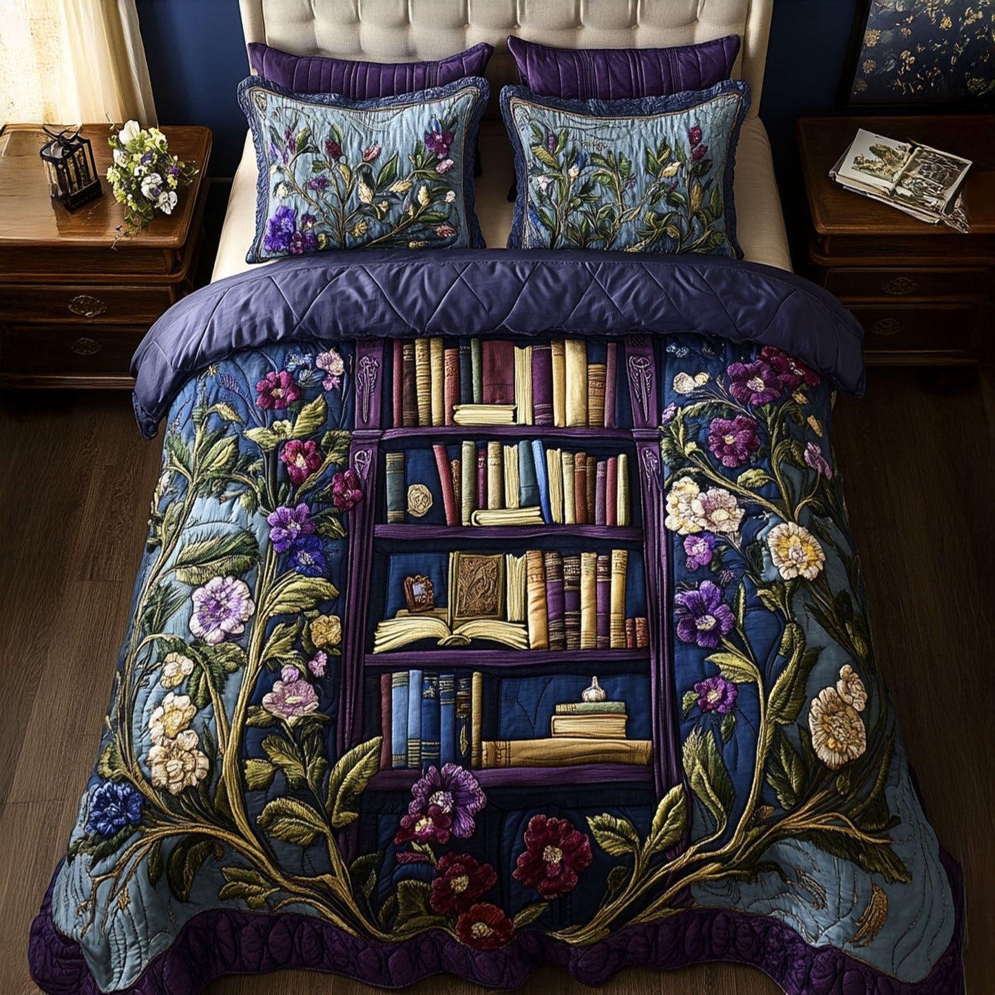 Pages of Paradise 3-Piece Quilted Bedding Set NCU0PT5632
