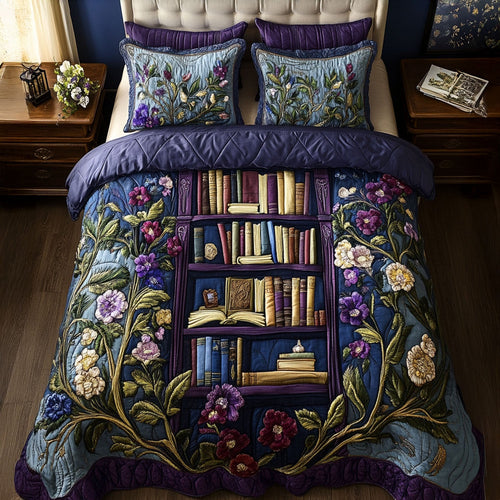 Pages of Paradise 3-Piece Quilted Bedding Set NCU0PT5632