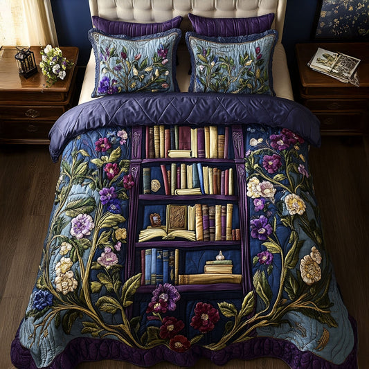 Pages of Paradise 3-Piece Quilted Bedding Set NCU0PT5632