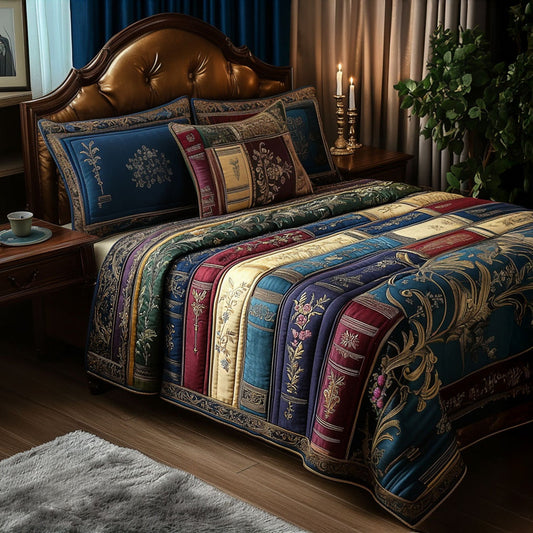 Pages of the Past 3-Piece Quilted Bedding Set NCU0PT5915