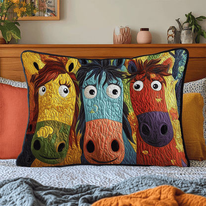 Painted Ponies Quilted Bedding Pillow Case NCU0DV7334