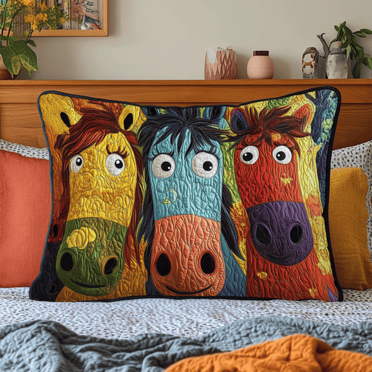 Painted Ponies Quilted Bedding Pillow Case NCU0DV7334