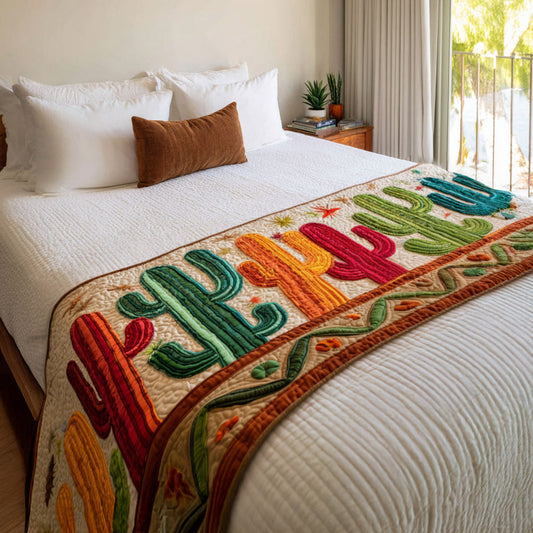 Painted Desert Blossoms Quilted Bed Runner NCU0PT8778