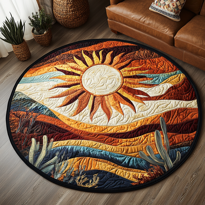 Painted Desert Quilted Round Mat NCU0VH3039