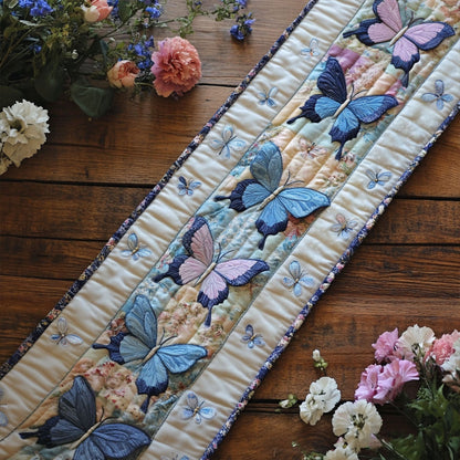 Painted Flutter Quilted Table Runner NCU0PT5685