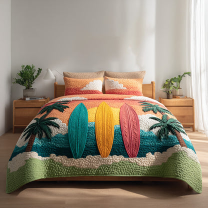 Painted Horizon 3-Piece Quilted Bedding Set NCU0VL3548