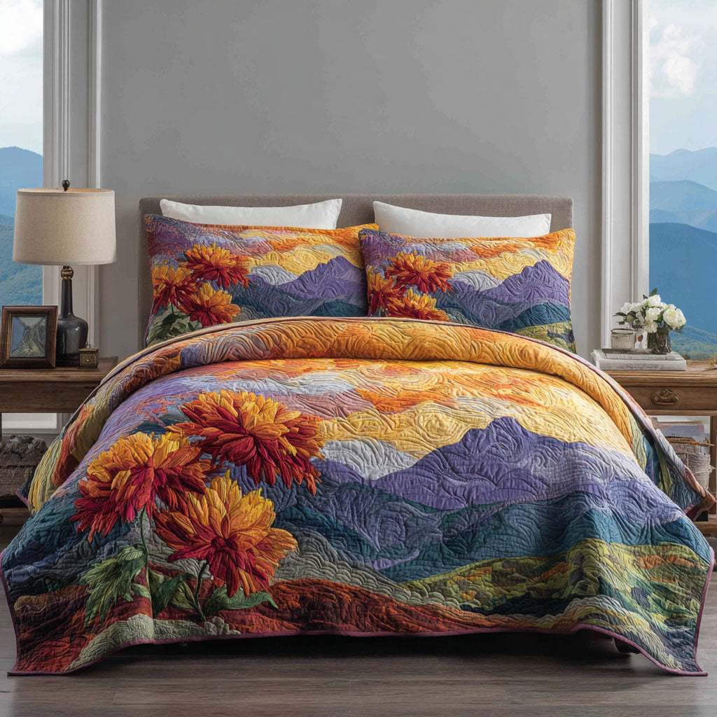 Painted Meadows 3-Piece Quilted Bedding Set NCU0PT7756