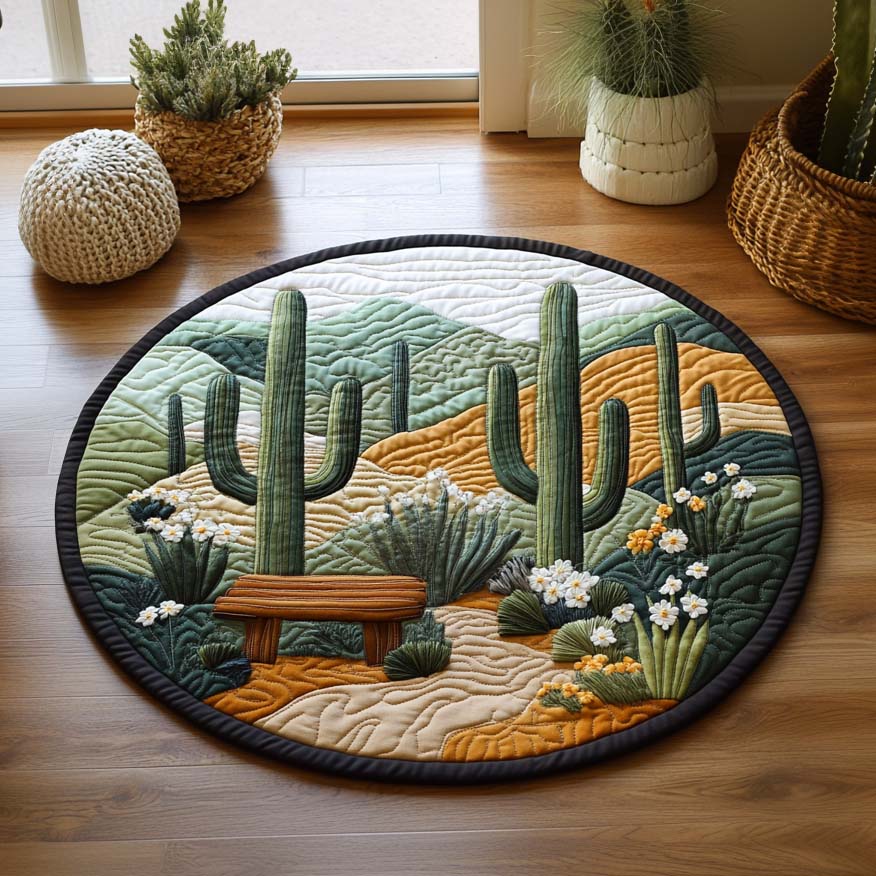 Painted Sky Quilted Round Mat NCU0XD297