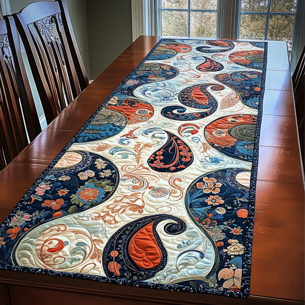 Paisley Whispers Quilted Table Runner NCU0DK4210