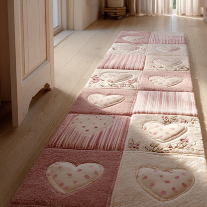 Pale Pink Heart Trail Runner Carpet NCU0HH1468