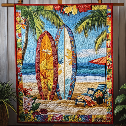 Palm Bloom Quilted Blanket NCU0VL2706