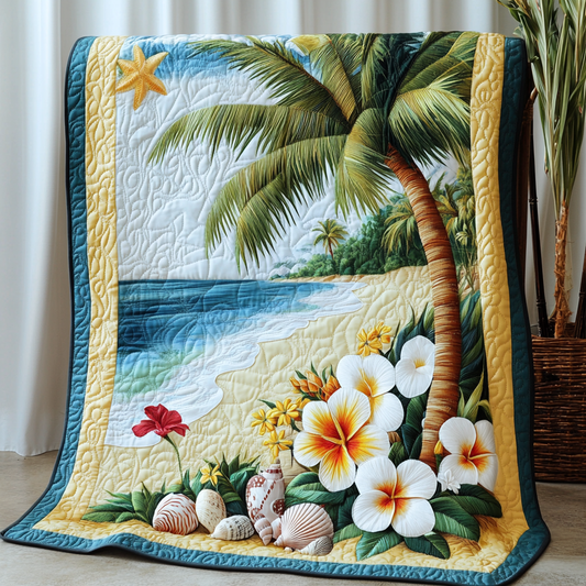 Palm Blossom Quilted Blanket NCU0VL2694