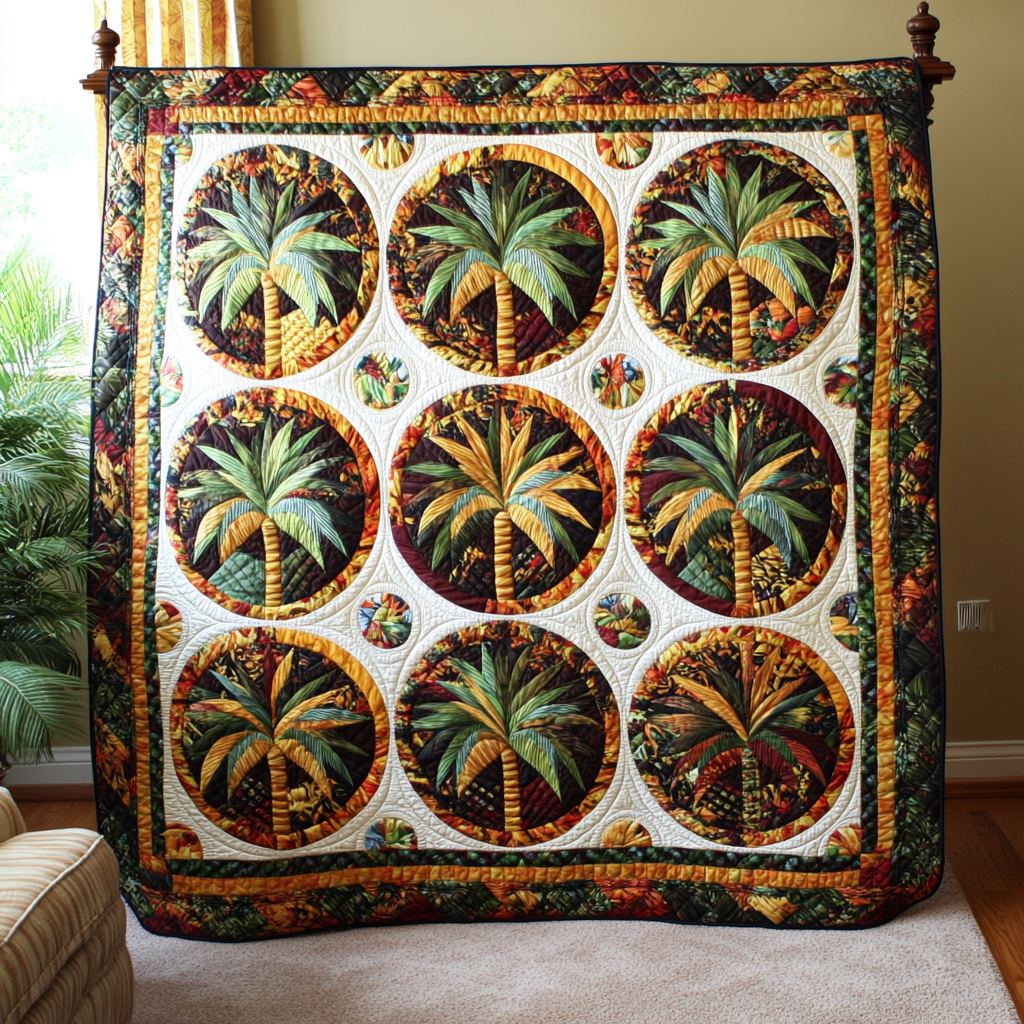 Palm Escape Quilted Blanket NCU0VH5067