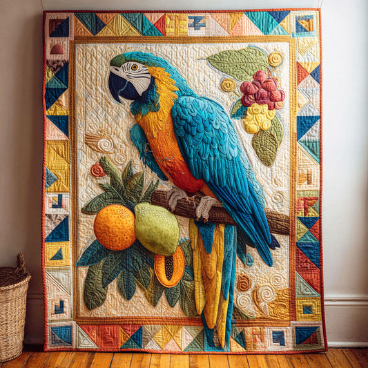 Palm Feathers Quilted Blanket NCU0TD326