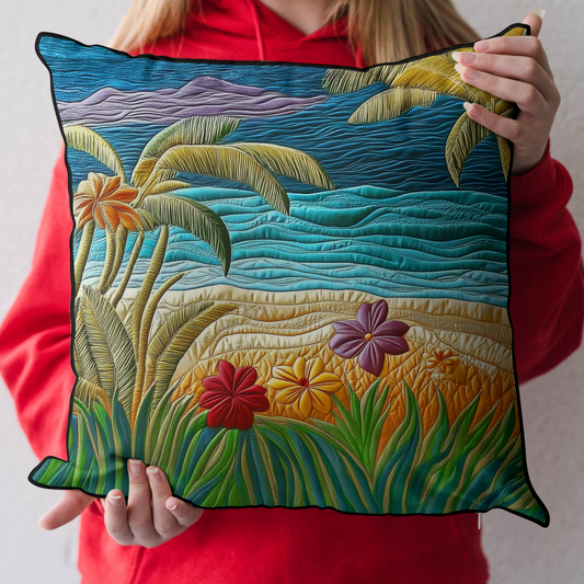 Palm Haven Quilted Pillow Case NCU0DK6350