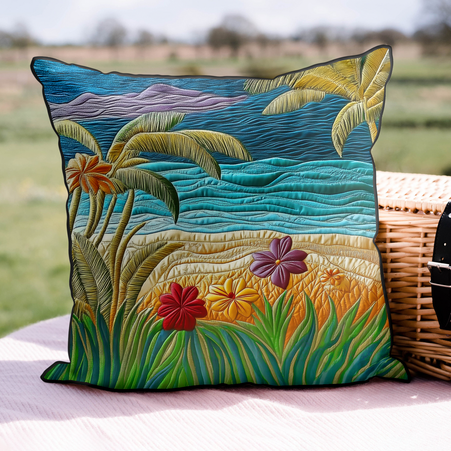Palm Haven Quilted Pillow Case NCU0DK6350