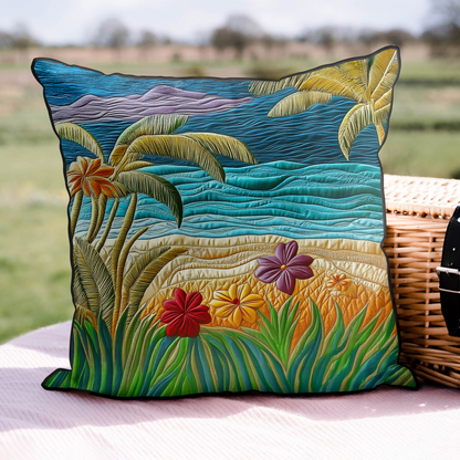 Palm Haven Quilted Pillow Case NCU0DK6350