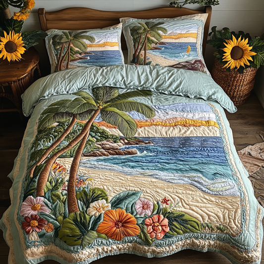 Ocean 3-Piece Quilted Bedding Set NCU0VT134