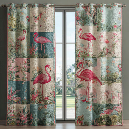 Palm and Plume Quilted Curtains NCU0PT10123