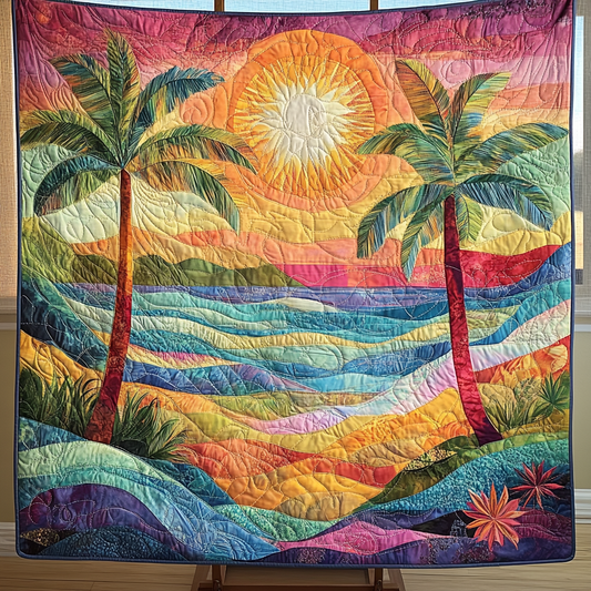 Palms Paradise Quilted Blanket NCU0VH3887