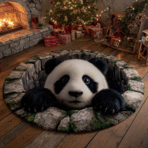 Panda Peek Round Carpet NCU0XD1377