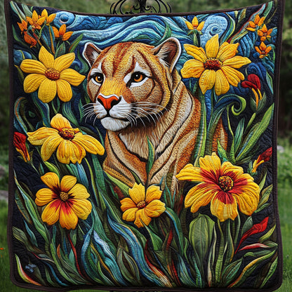 Panther in the Wild Quilted Blanket NCU0NT6078
