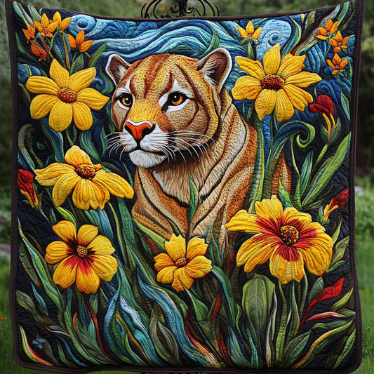 Panther in the Wild Quilted Blanket NCU0NT6078
