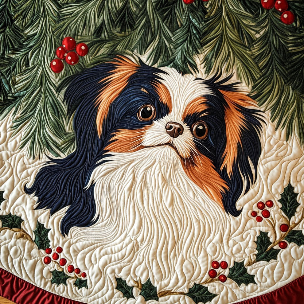 Papillon Woodland Wonder Quilted Christmas Tree Skirt NCU0PT1787 Vantique