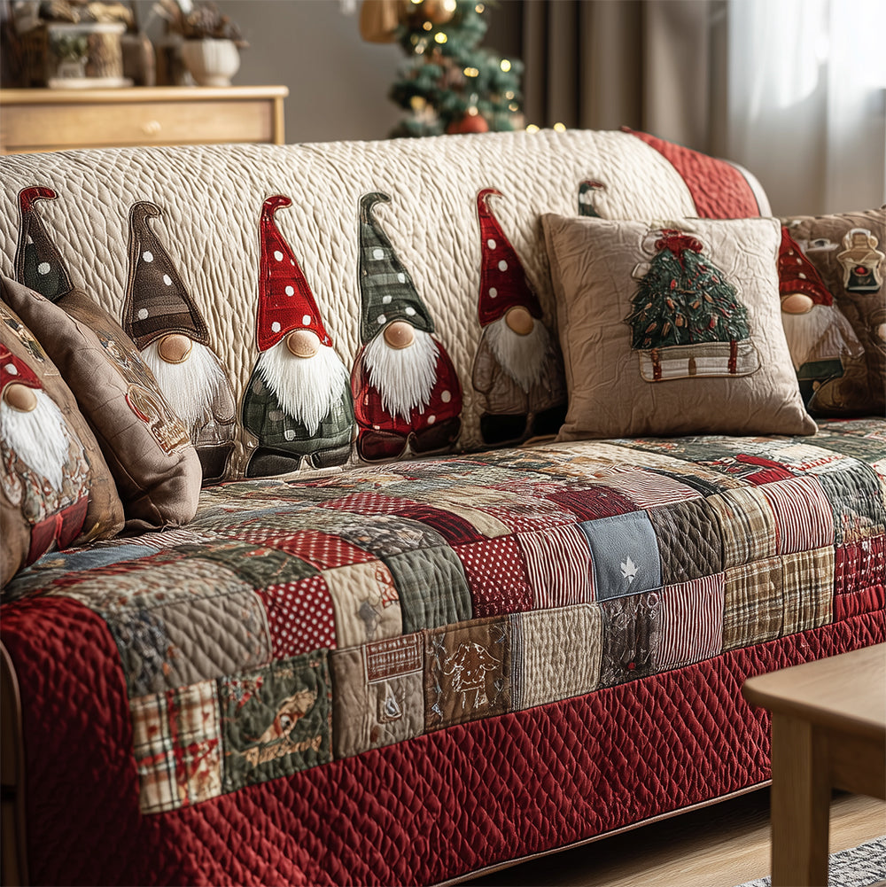 Parade of Gnomes Quilted Sofa Cover NCU0TH3800