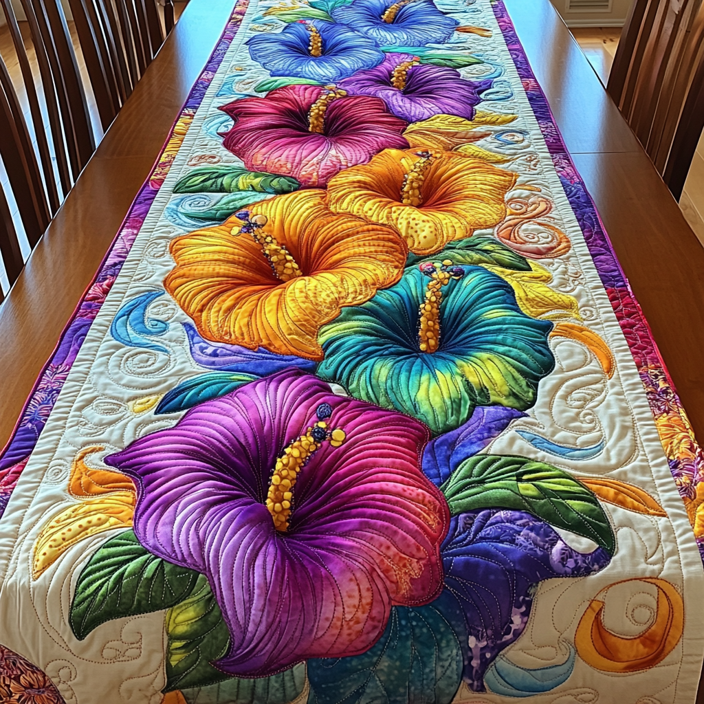 Paradise Flower Quilted Table Runner NCU0DK5761