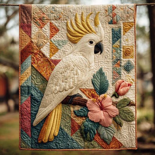 Paradise Plumage Quilted Blanket NCU0TD328