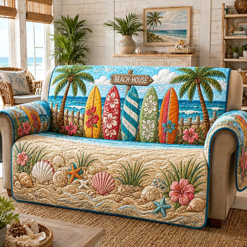 Paradise Shore Quilted Sofa Cover NCU0TV1979