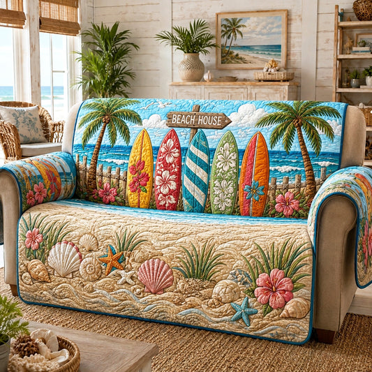 Paradise Shore Quilted Sofa Cover NCU0TV1979