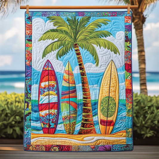 Paradise Surf Quilted Blanket NCU0VL2703