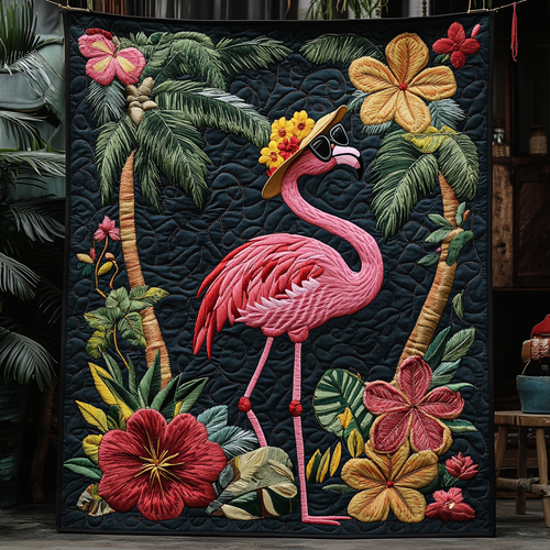 Paradise in Pink Quilted Blanket NCU0DV3065