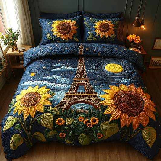 Paris Vibes 3-Piece Quilted Bedding Set NCU0DV5072