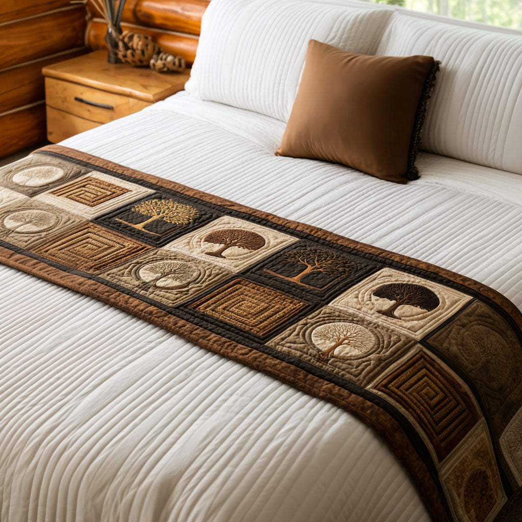 Parthenon Tree Quilted Bed Runner NCU0PT8746