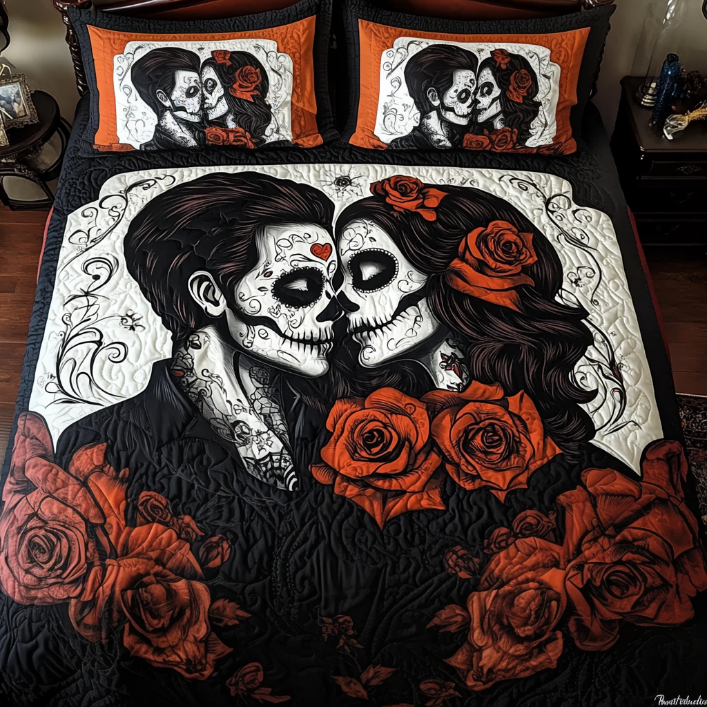 Passion Beyond Death 3-Piece Quilted Bedding Set NCU0TL2041