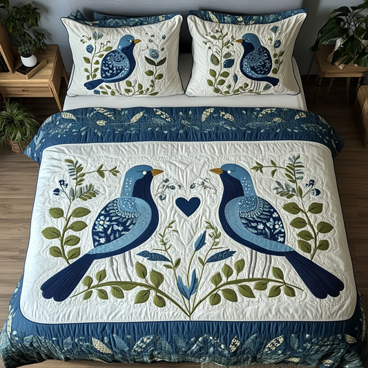 Passion Flight 3-Piece Quilted Bedding Set NCU0VH3319