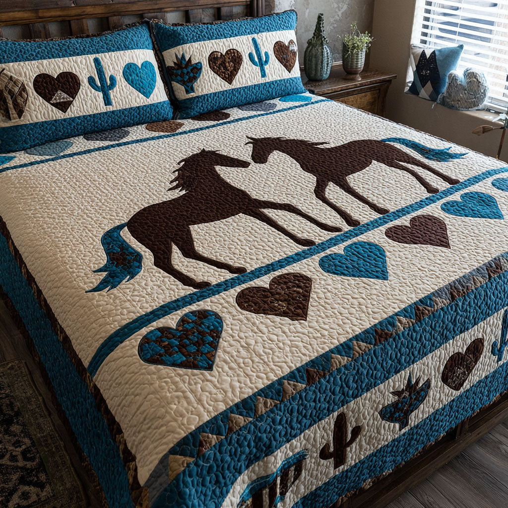 Passion of the Plains 3-Piece Quilted Bedding Set NCU0PT11042