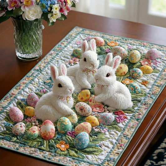 Pastel Bunny Bloom Quilted Placemat NCU0NT4817